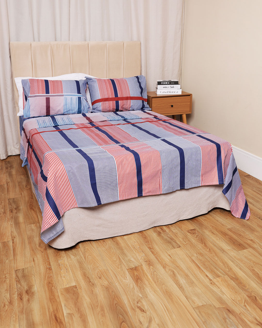 Jg-De-Cama-Attuale-150-Fios-Queen---Azul-Geometrico