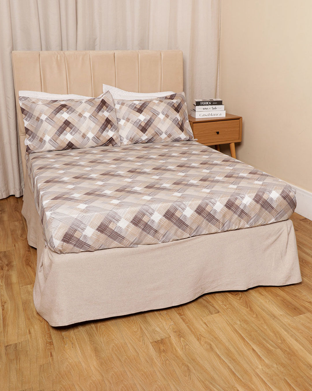 Jg-De-Cama-Queen-3-Pcs-Etnico---Marrom-Outros