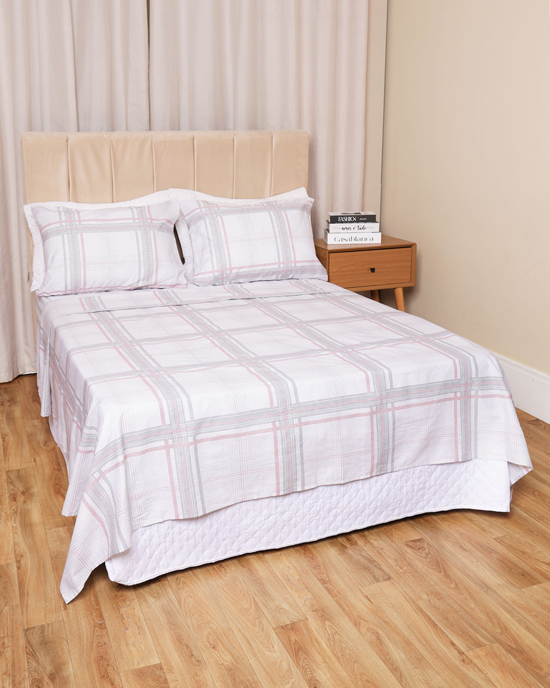 Jg-De-Cama-Attuale-150-Fios-Queen---Verde-Listrado