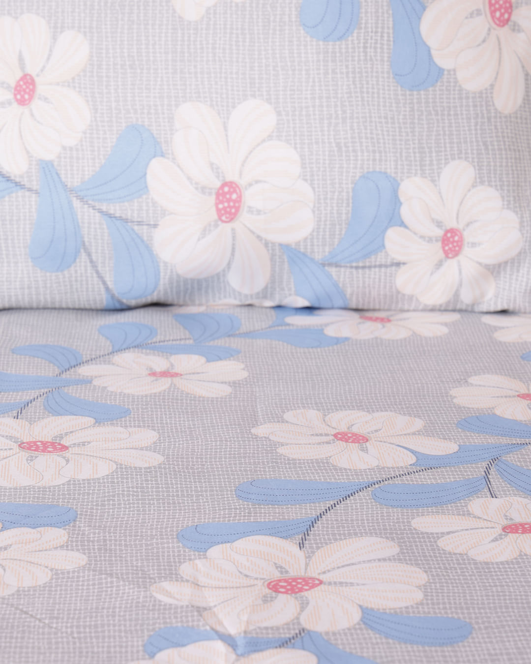 Jg-De-Cama-Queen-3-Pcs-Romantico---Cinza-Floral