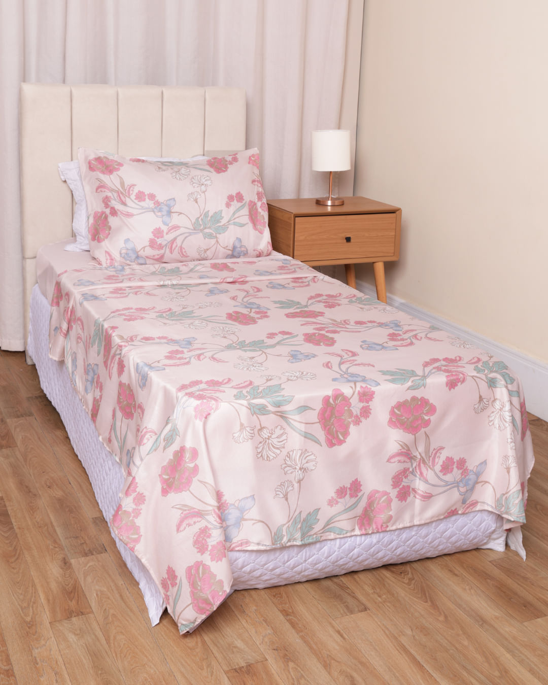 Jogo-De-Cama-Solteiro-Veronica-Floral---Rosa