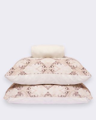 Jg-De-Cama-Cs-Slim-3-Pcs-Etnico---Bege-Floral