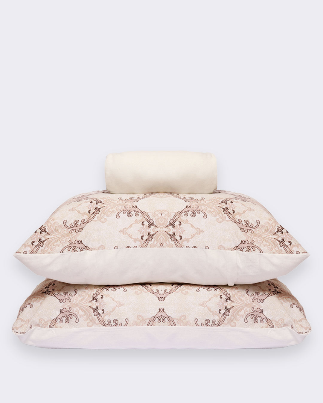 Jg-De-Cama-Cs-Slim-3-Pcs-Etnico---Bege-Floral