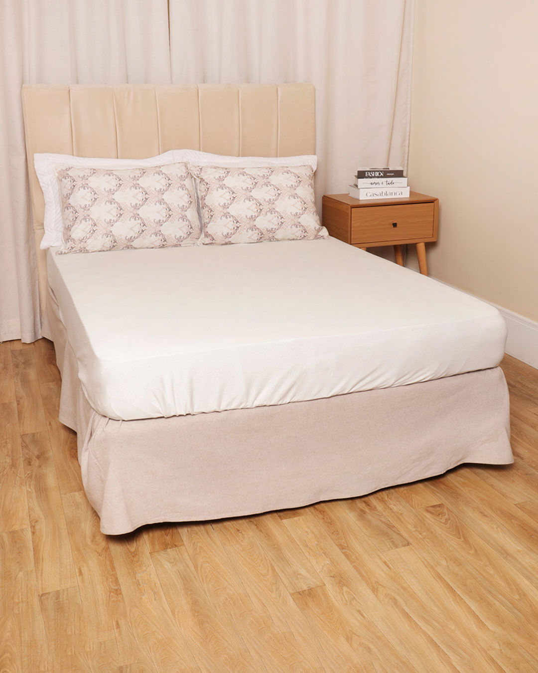 Jg-De-Cama-Cs-Slim-3-Pcs-Etnico---Bege-Floral