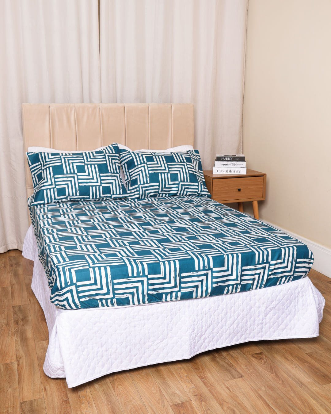 Jg-De-Cama-Casal-3-Pcs-Moderno---Verde-Outros
