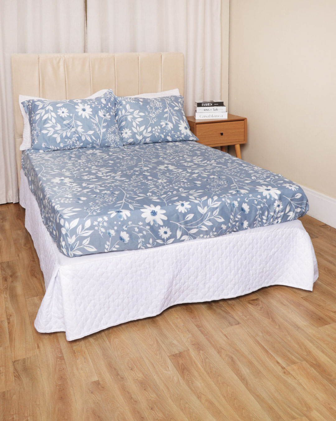 Jg-Cama-Casal-3-Pcs-Romantico-Ver-25---Azul-Floral