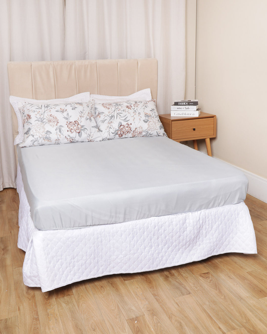 Jg-Cama-Casal-3-Pcs-Romantico-Ver-25---Cinza-Outros