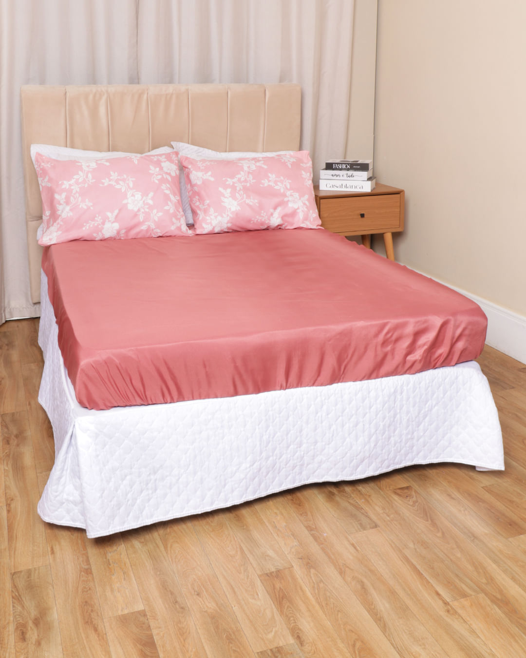 Jg-Cama-Casal-3-Pcs-Romantico-Ver-25---Rosa-Outros