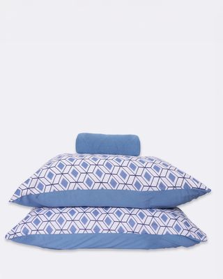 Jg-De-Cama-Cs-Slim-3-Pcs-Moderno---Azul-Geometrico