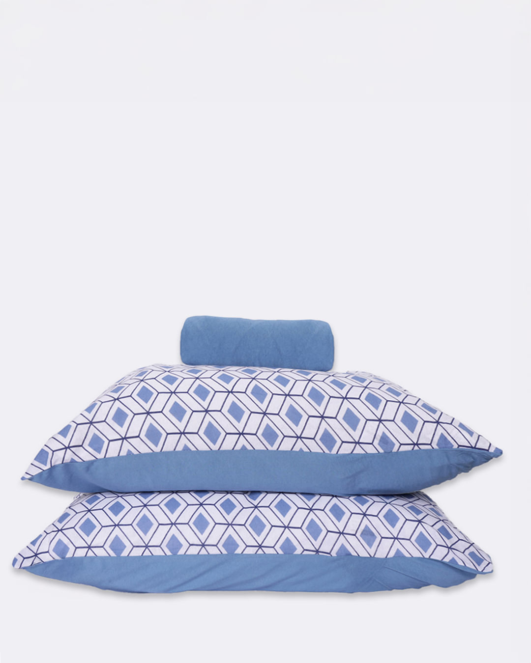 Jg-De-Cama-Cs-Slim-3-Pcs-Moderno---Azul-Geometrico
