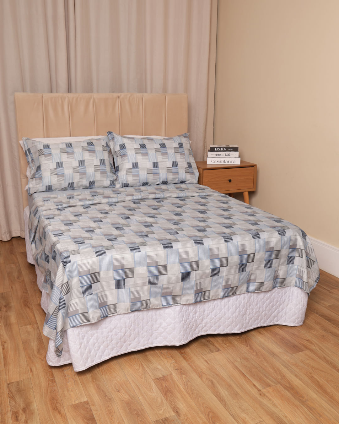 Jogo-De-Cama-Casal-Capri-Sor-4-Pc---Azul-Listrado