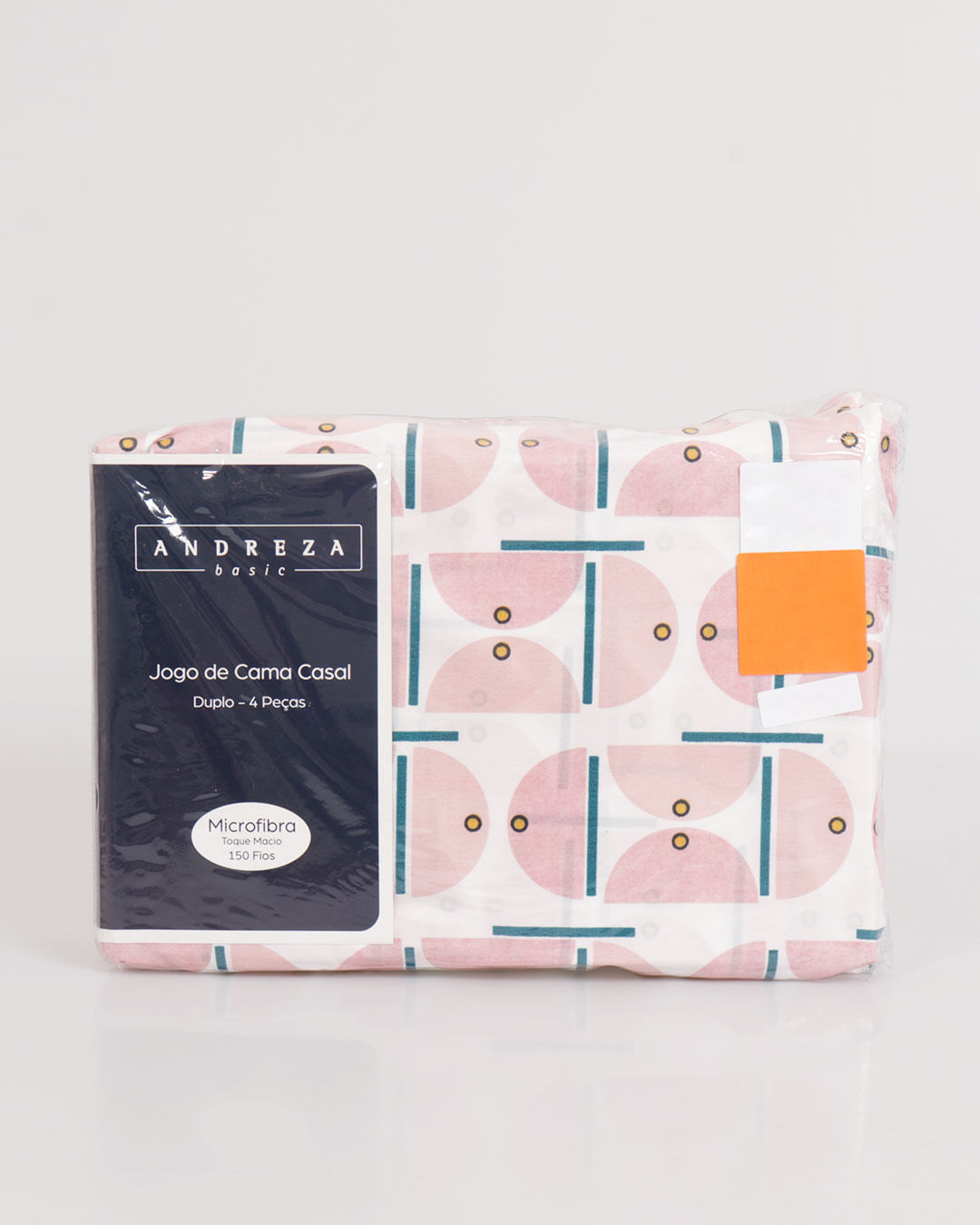 Jg-Cama-Casal-Sortido---4-Pc---Rosa-Geometrico