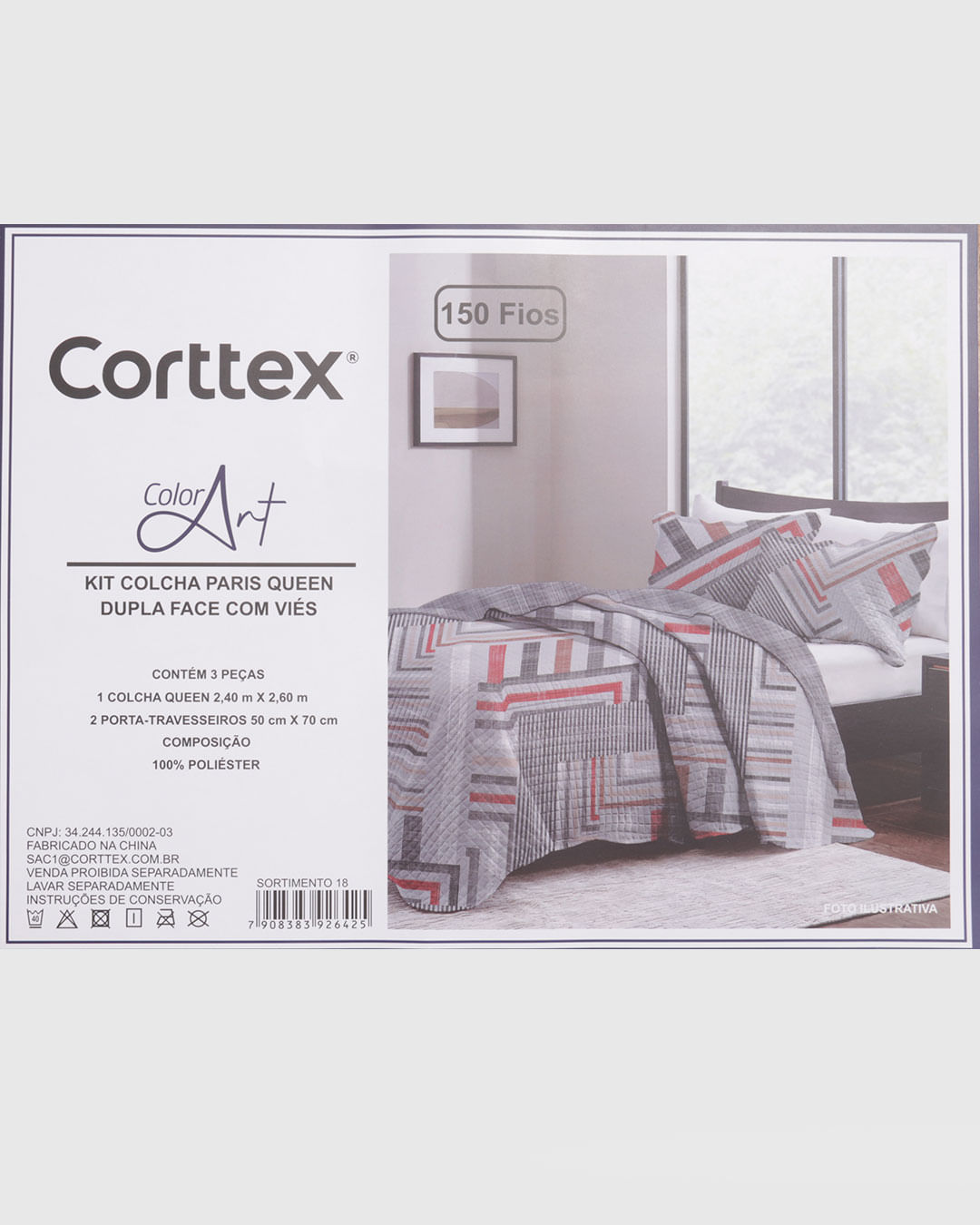 Kit-Colcha-Qs-Paris--S18-240-M-X-260-M---Cinza-Listrado