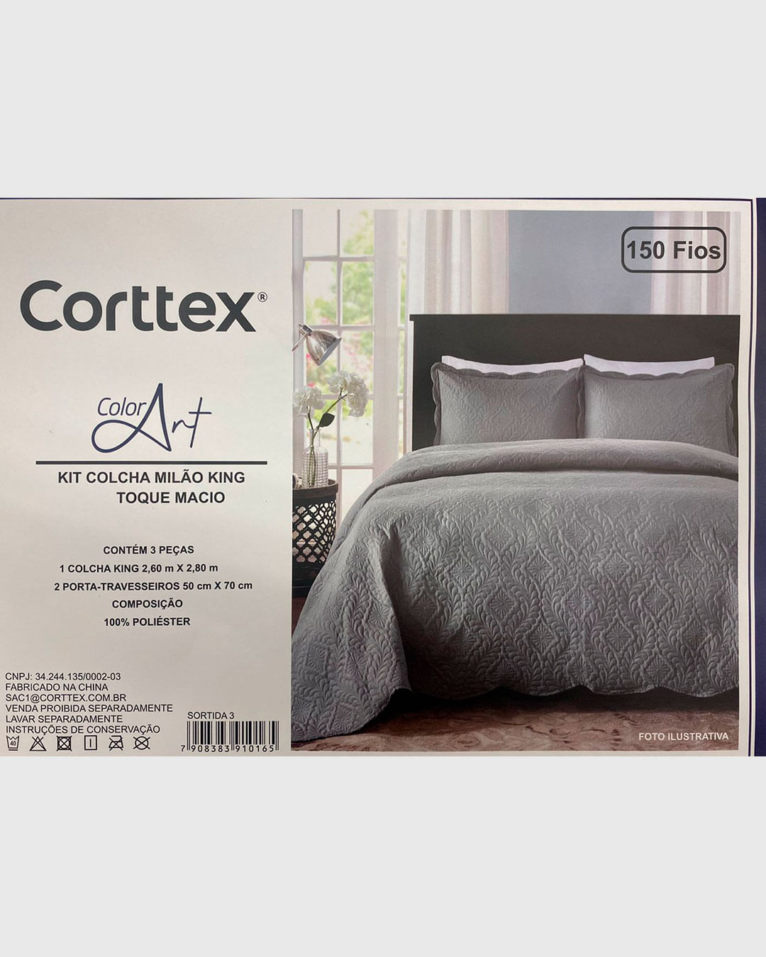 Kit-Colcha-Ks-Lisa-Milao-Corttex-S3-260---Cinza-Medio