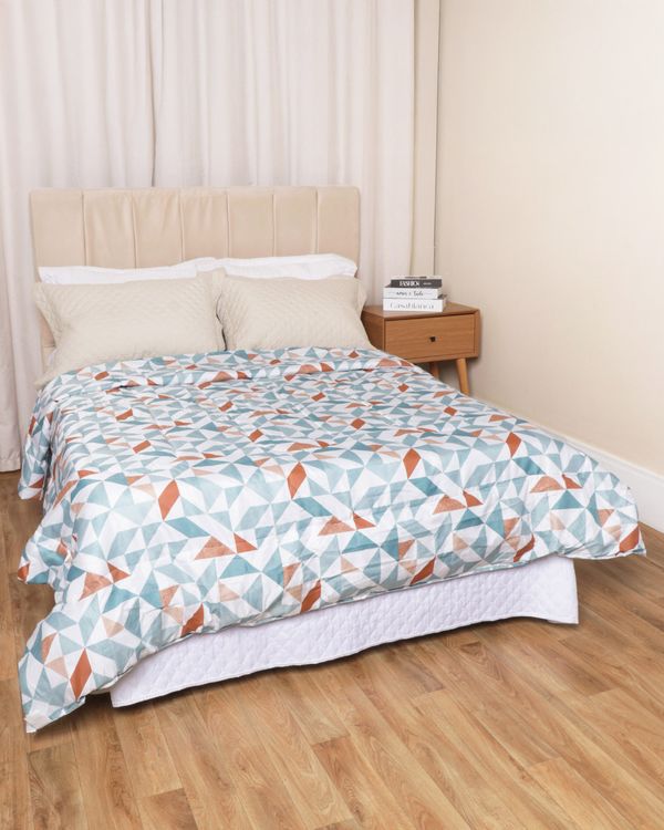 Edredom Casal Andreza 180cmx210cm Dupla Face Estampado Verde UN
