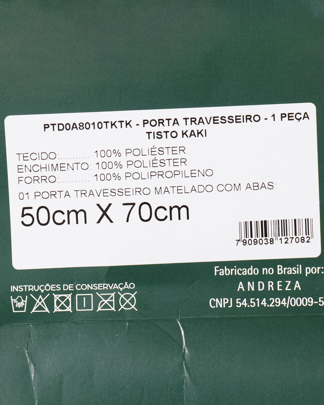 Porta-Travesseiro-Tisto-Kaki--1-Pc---Bege-Medio