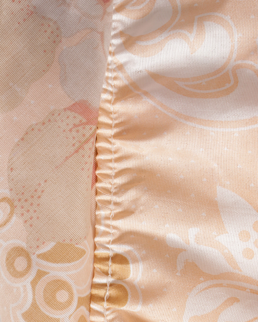Lencol-Avulso-Solteiro-C-Elast-Moderno---Laranja-Floral