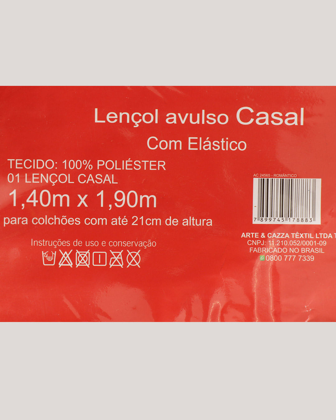 Lencol-Avulso-Casal-C-Elast-Romantico---Laranja-Claro