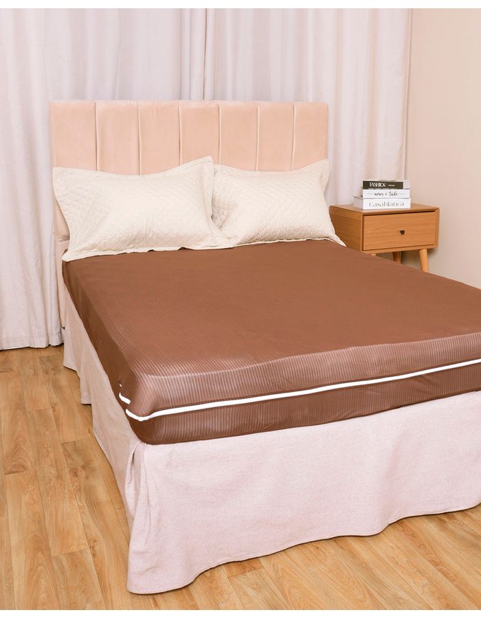 Capa-Colc-Queen-Canelada-Tabaco---Marrom-Escuro