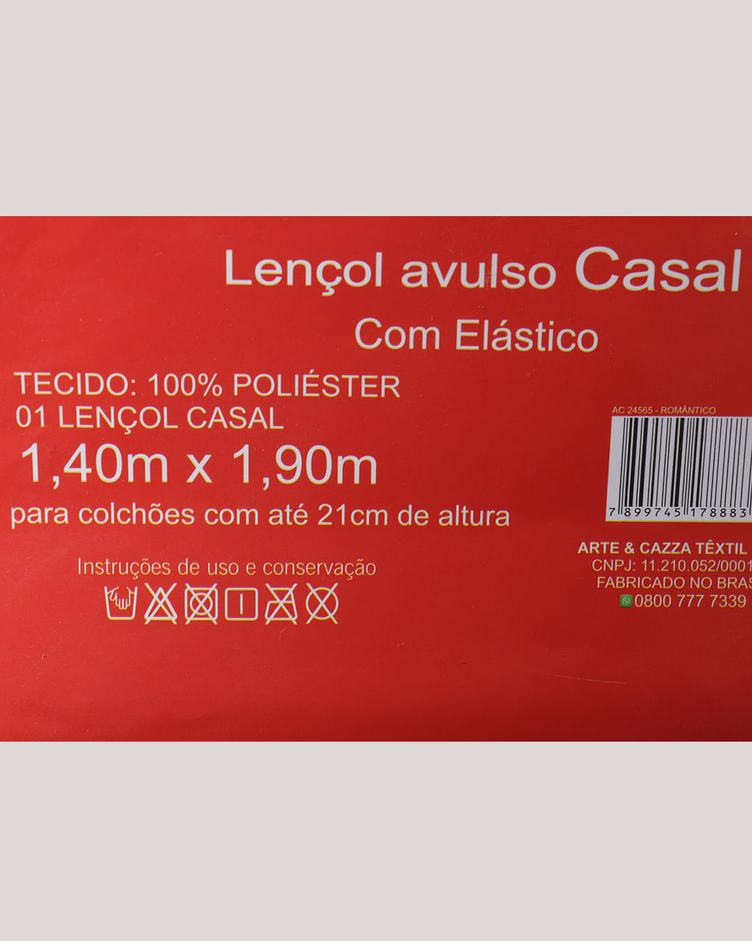 Lencol-Avulso-Casal-C-Elast-Romantico---Laranja-Medio