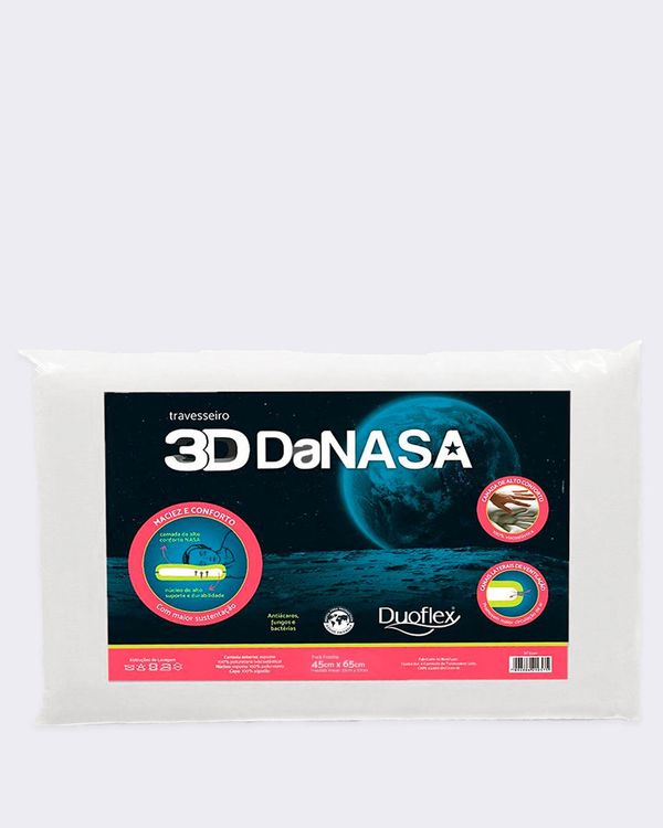 Travesseiro 3D DaNasa Duoflex Viscoelástico Branco UN