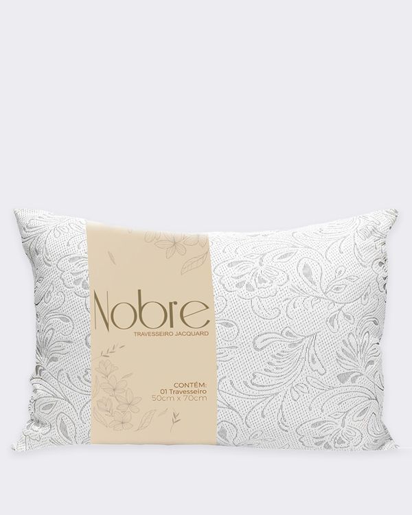 Travesseiro Arte & Cazza Nobre Jacquard 50cm x 70cmcm Branco UN