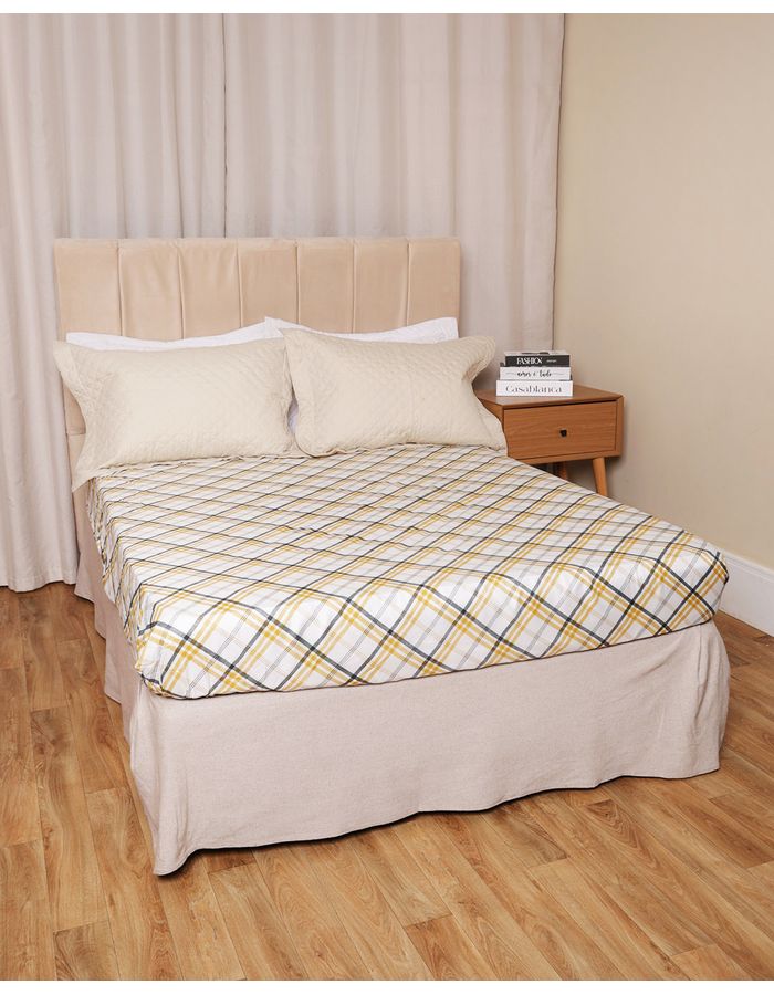 Lencol-Avulso-Queen-Celast-Moderno---Amarelo-Listrado