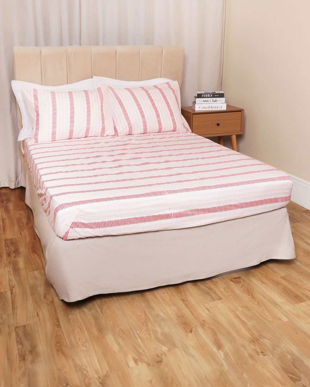 Jogo-De-Cama-Queen-3-Pcs-Sortido-Moderno---Vermelho-Listrado