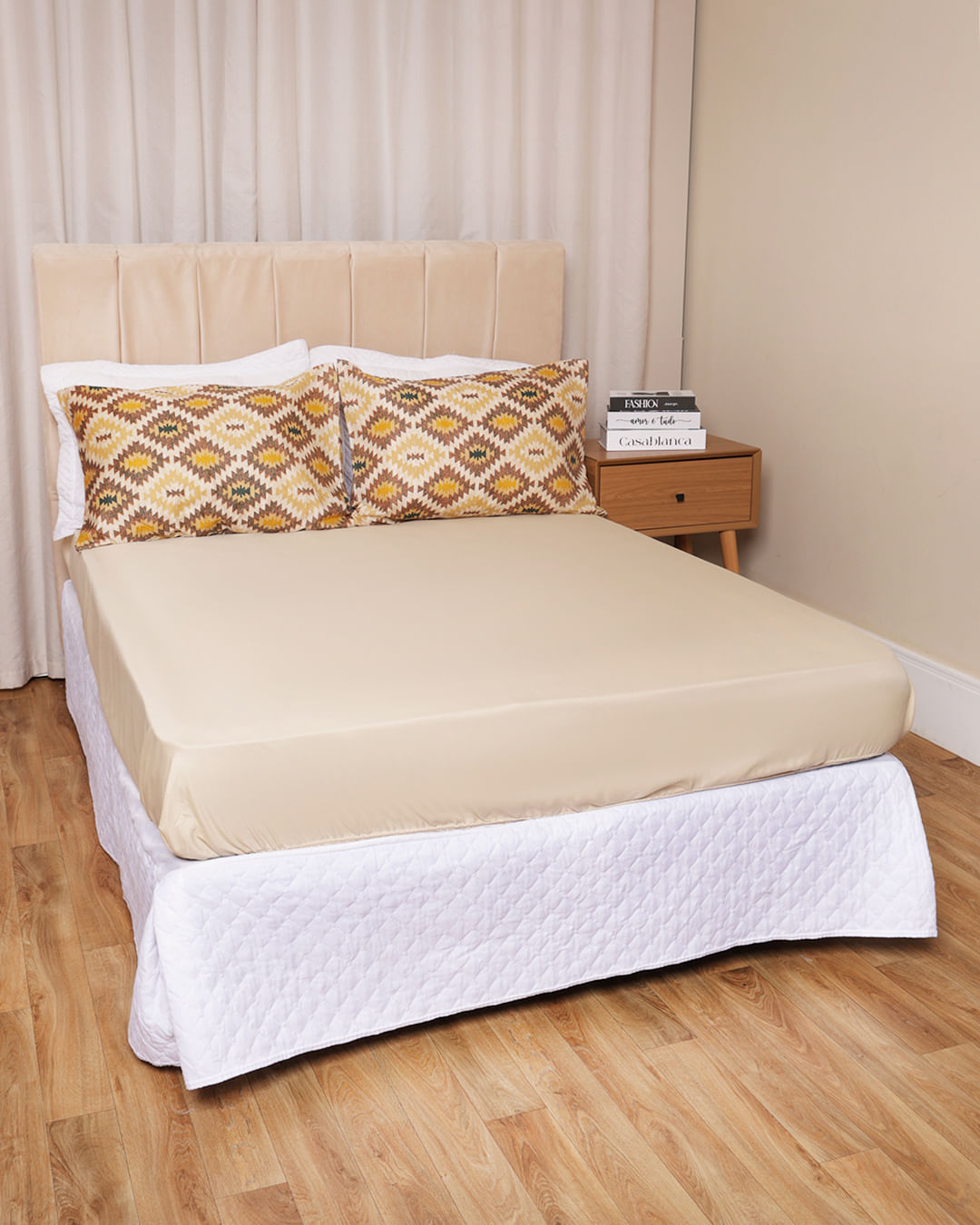 Jogo-De-Cama-Queen-3-Pcs-Sortido-Moderno---Bege-Medio