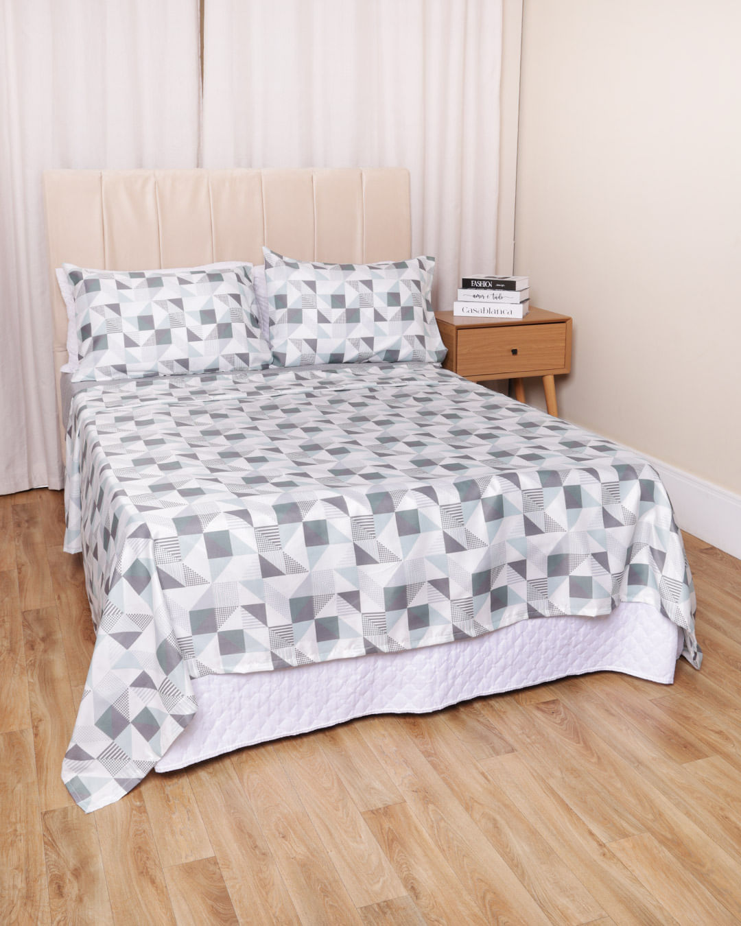 Jogo-De-Cama-Queen-–-4-Pecas---Cinza-Geometrico