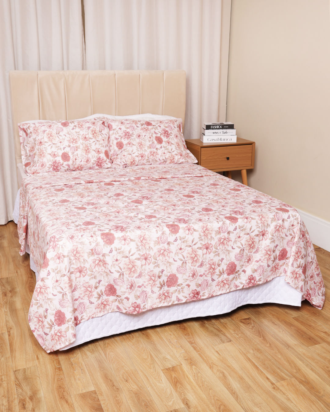 Jg-De-Cama-Qs-Linda-Garden---4-Pc---Rosa