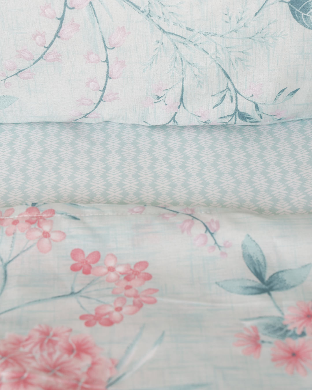 Jogo-De-Cama-Queen-–-4-Pecas---Verde-Floral