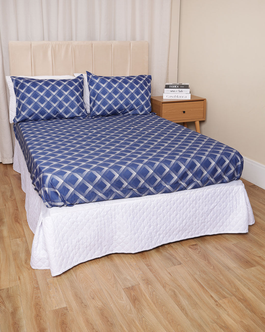 Jg-De-Cama-King-3-Pc-100-algodao-Est---Azul-Outros