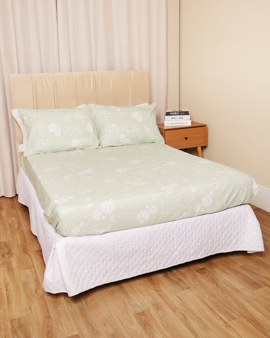 Jg-De-Cama-King-3-Pc-100-algodao-Est---Verde-Outros