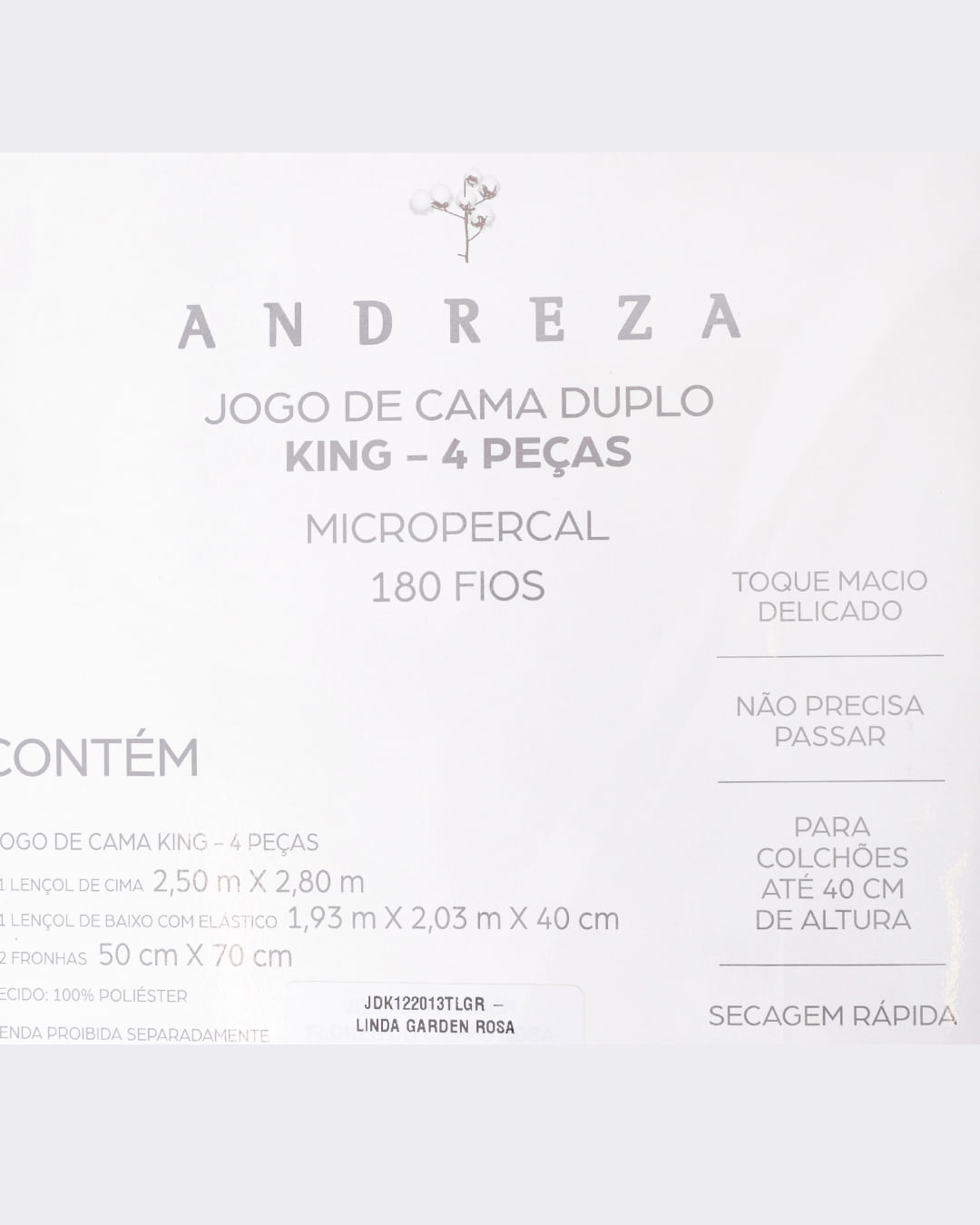 Jg-De-Cama-Ks-Linda-Garden---4-Pc---Rosa