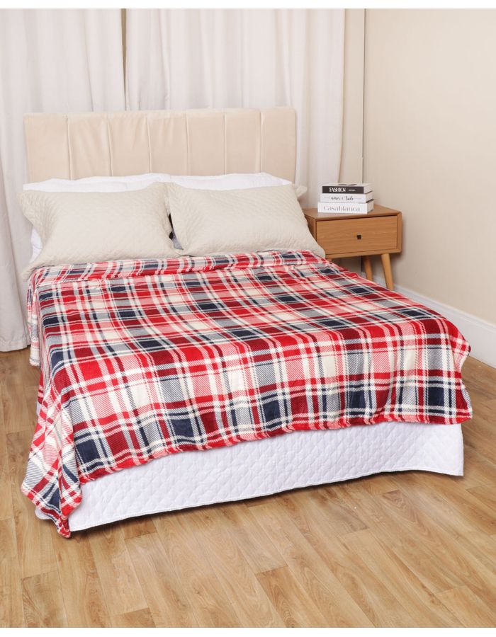 Manta-Casal-180x220-Estampado---Vermelho-Xadrez