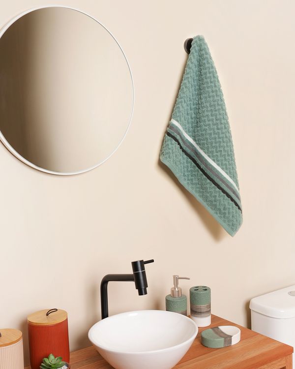 Toalha De Rosto Corttex 50cm x 70cm Jacquard Trento Verde UN