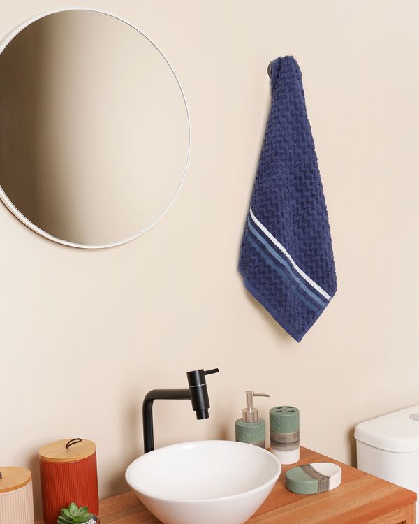 Toalha De Rosto Corttex 50cm x 70cm Jacquard Trento Marinho UN