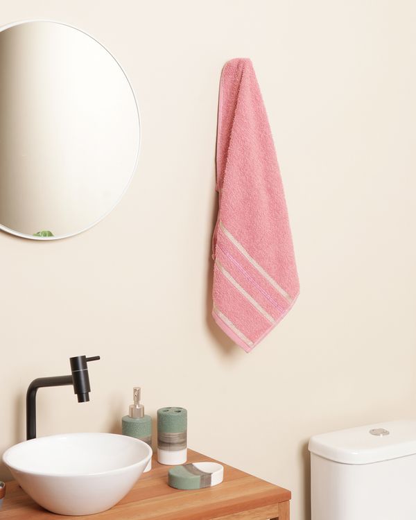 Toalha De Rosto Atlântica 50cm x 80cm Solare Rosa Claro UN