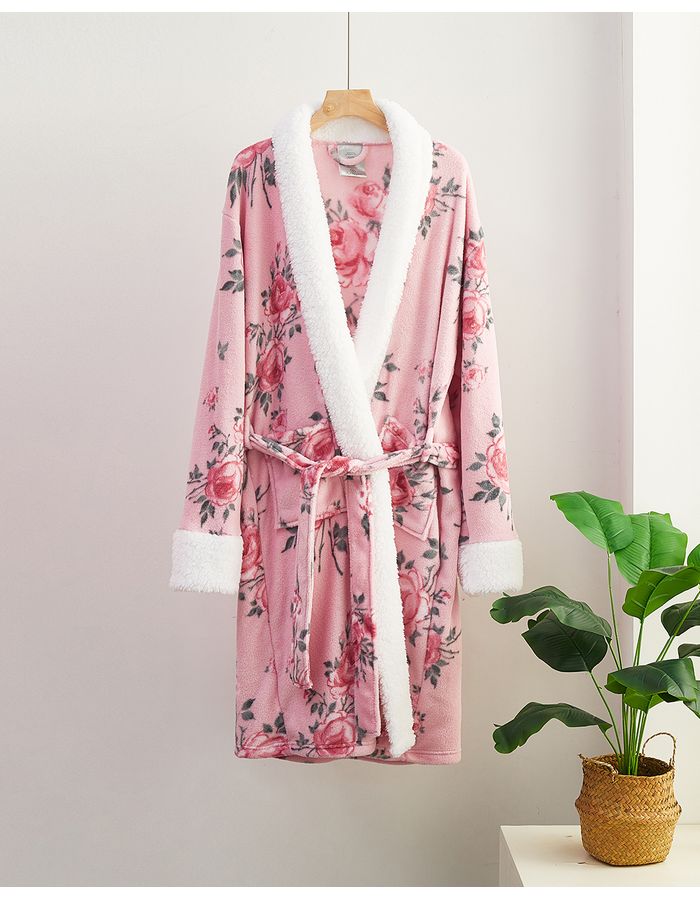 Roupao-Com-Sherpa-Estampa-Floral-Rosa---Rosa-Claro