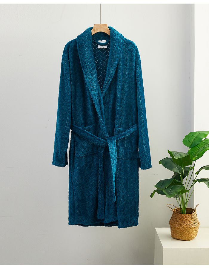Roupao-Jacquard-Flannel-Fleece-Azul---Azul-Medio