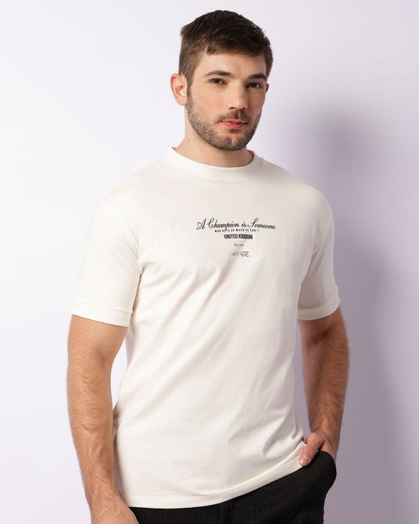 Camiseta Masculina Estampa Escrita Manga Curta Off White M