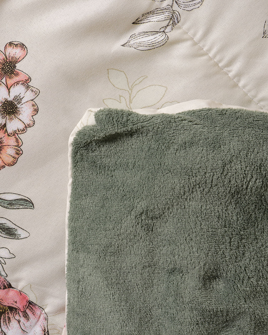 Coberdrom-Queen-Plush-Combo-Soft--Slim---Verde-Medio
