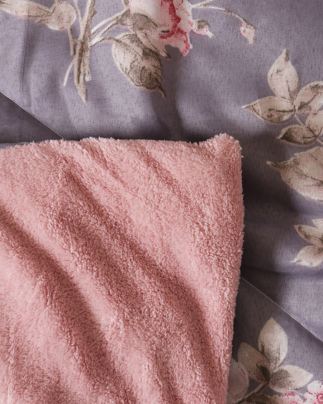 Coberdrom-Queen-Slim-Hedrons-Flannel-Floral-Lilas