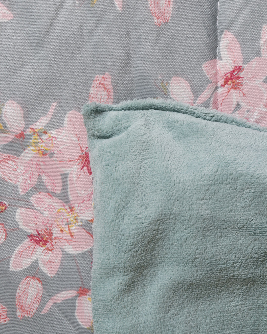 Coberdrom-Queen-Plush-Combo-Soft--Slim---Verde-Floral
