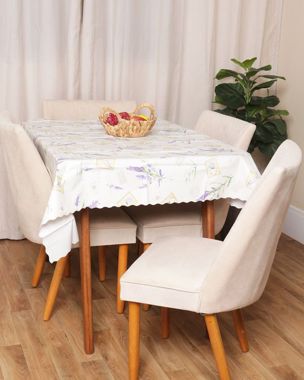 Toalha De Mesa Térmica 138cm x 138cm Salehtex Estampada Lilás UN