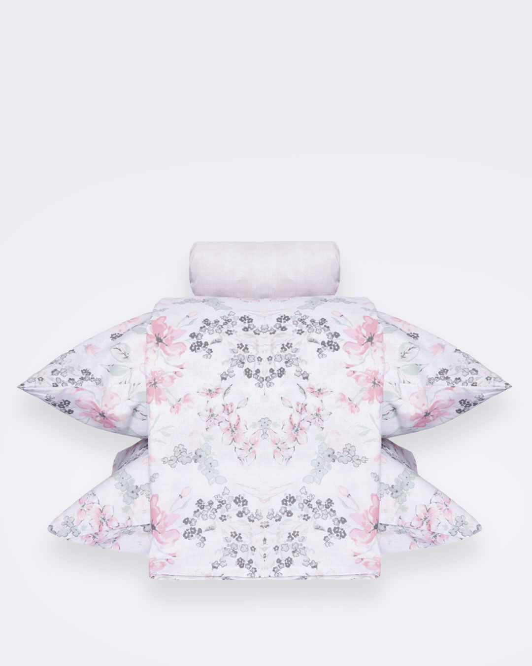 Jg-De-Cama-Attuale-150-Fios-Casal---Cinza-Floral