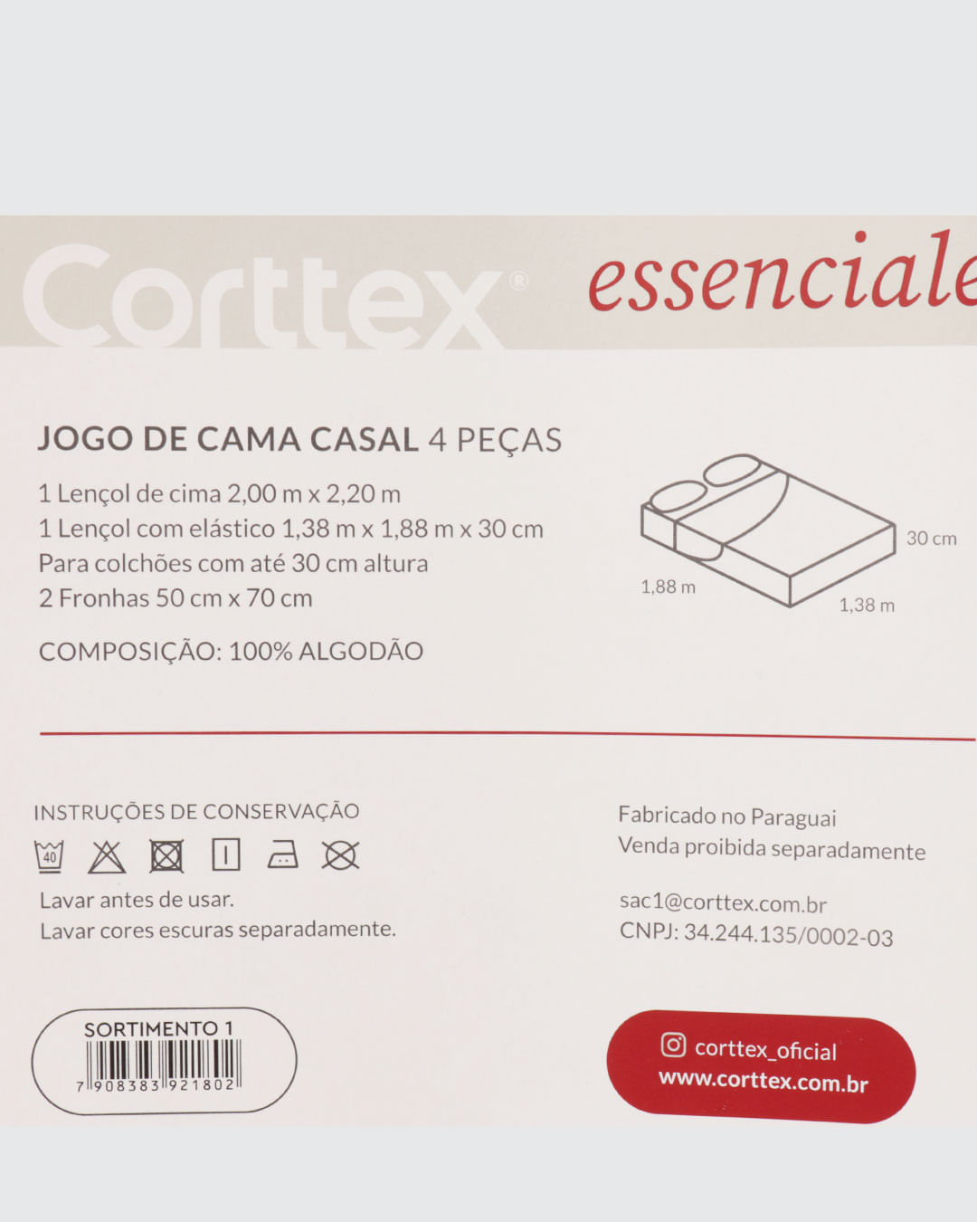 Jg-De-Cama-Cs-Algodao-100---4-Pcs---Cinza-Claro