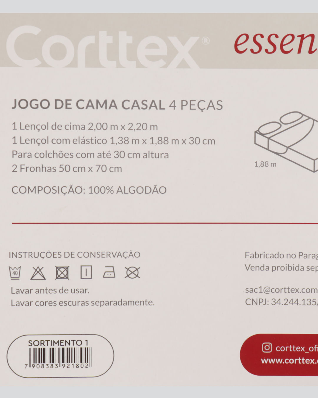 Jg-De-Cama-Cs-Algodao-100---4-Pcs---Cinza-Geometrico