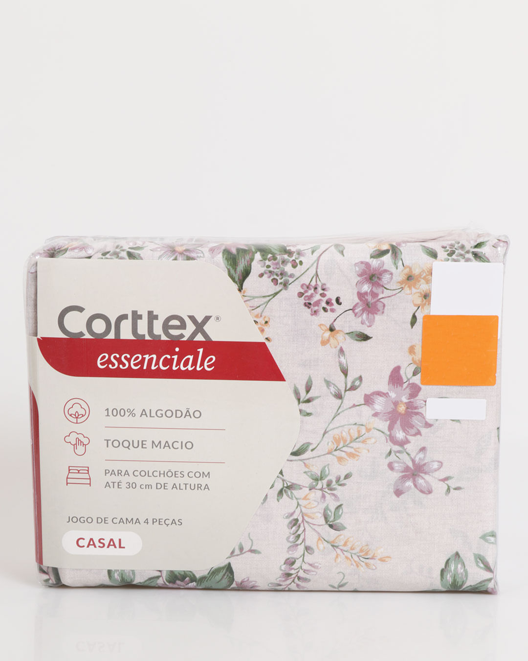Jg-De-Cama-Cs-Algodao-100---4-Pcs---Bege-Floral